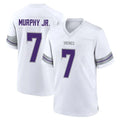 M.Vikings #7 Byron Murphy Jr. Player White Alternate Home Game Edoa Stitched Jerseys