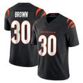 C.Bengals #30 Chase Brown Player Black Vapor F.U.S.E. Limited Home Game Edoa Stitched Jerseys