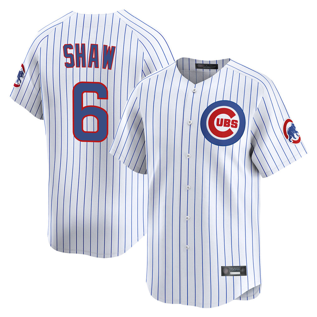 C.Cubs #6 Matt Shaw Player White Limited Home Game Edoa Stitched Jerseys