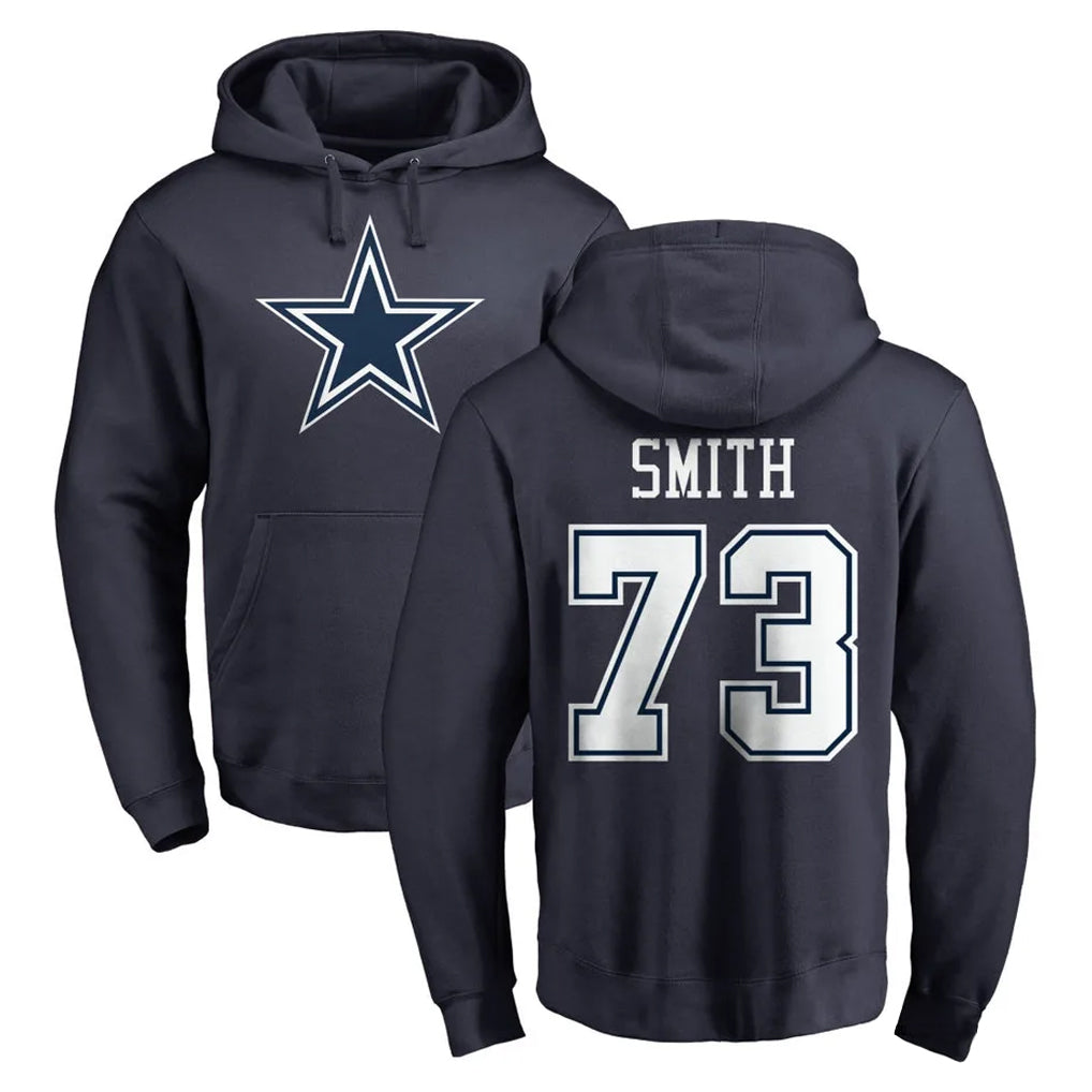 D.Cowboys #73 Tyler Smith Player Navy Pullover Hoodies Limited Edoa Stitched Jerseys
