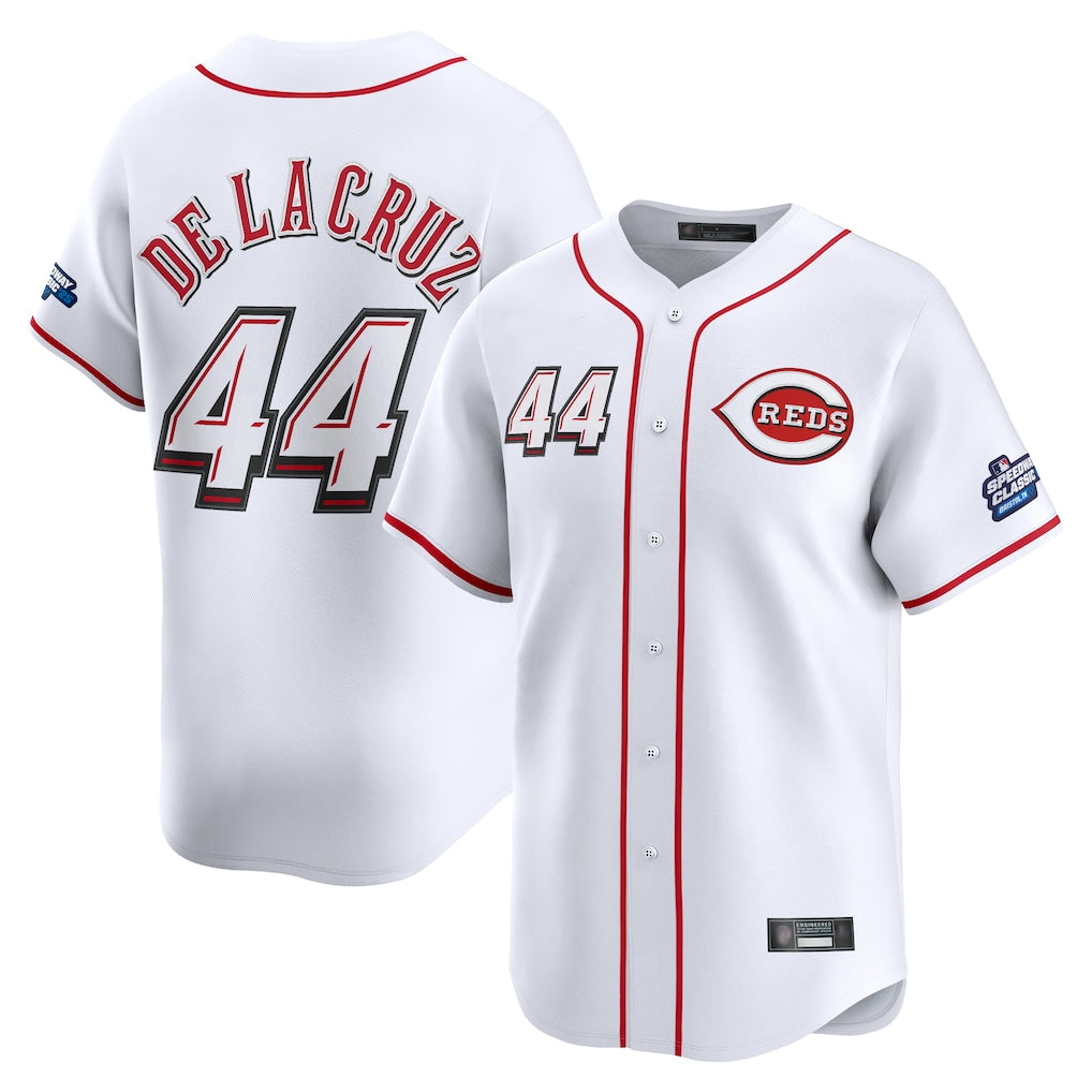 C.Reds #44 Elly De La Cruz Player White Speedway Classic Home Limited Edoa Stitched Jerseys