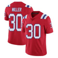 NE.Patriots #30 Jam Miller Player Red Vapor Untouchable Home Game Edoa Stitched Jerseys