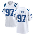 IN.Colts #97 Laiatu Latu Player White Home Game Edoa Stitched Jerseys