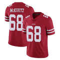 SF.49ers #68 Colton McKivitz Player Red Limited Vapor Untouchable Home Game Edoa Stitched Jerseys