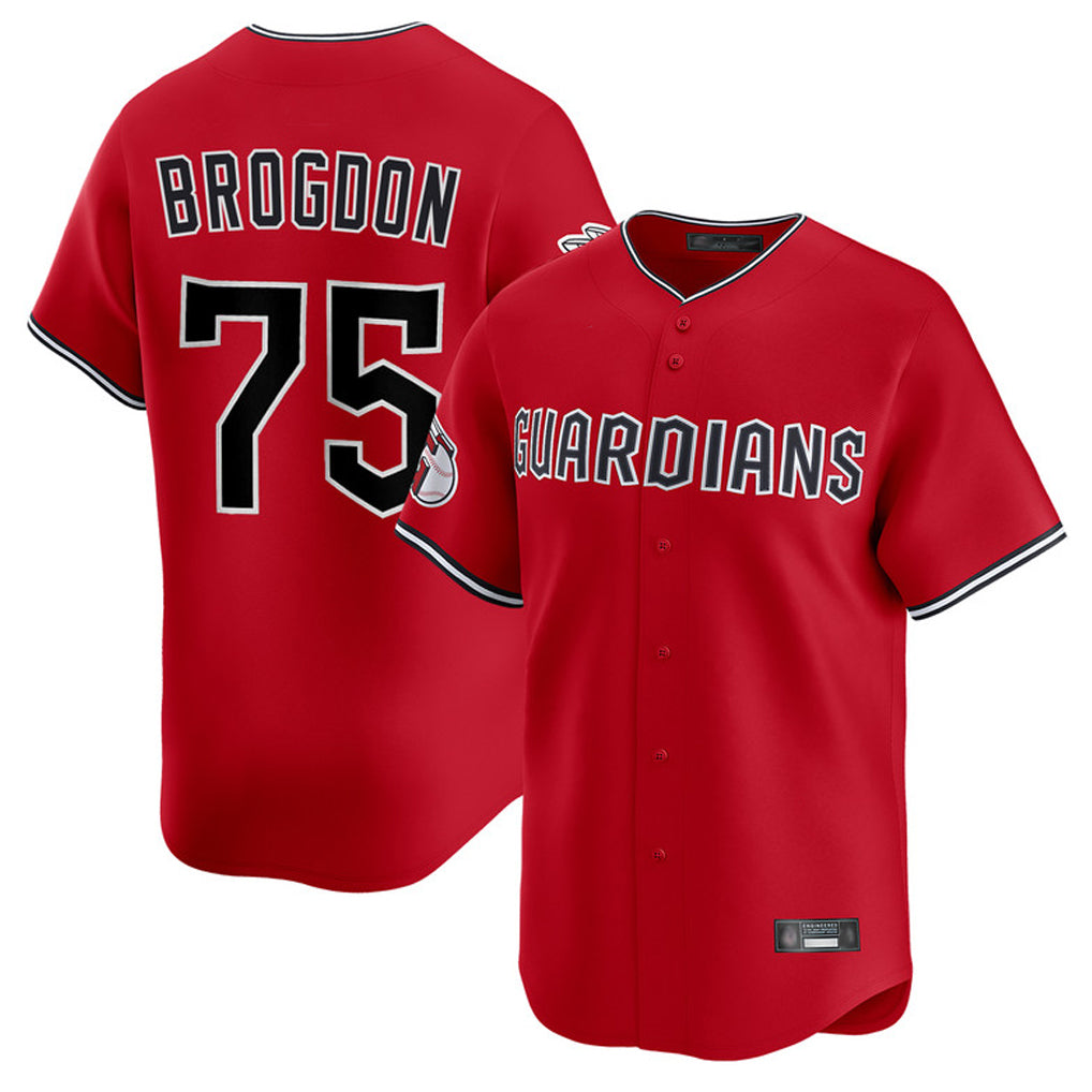 C.Guardians #75 Connor Brogdon Player Red Limited Home Edoa Stitched Jerseys