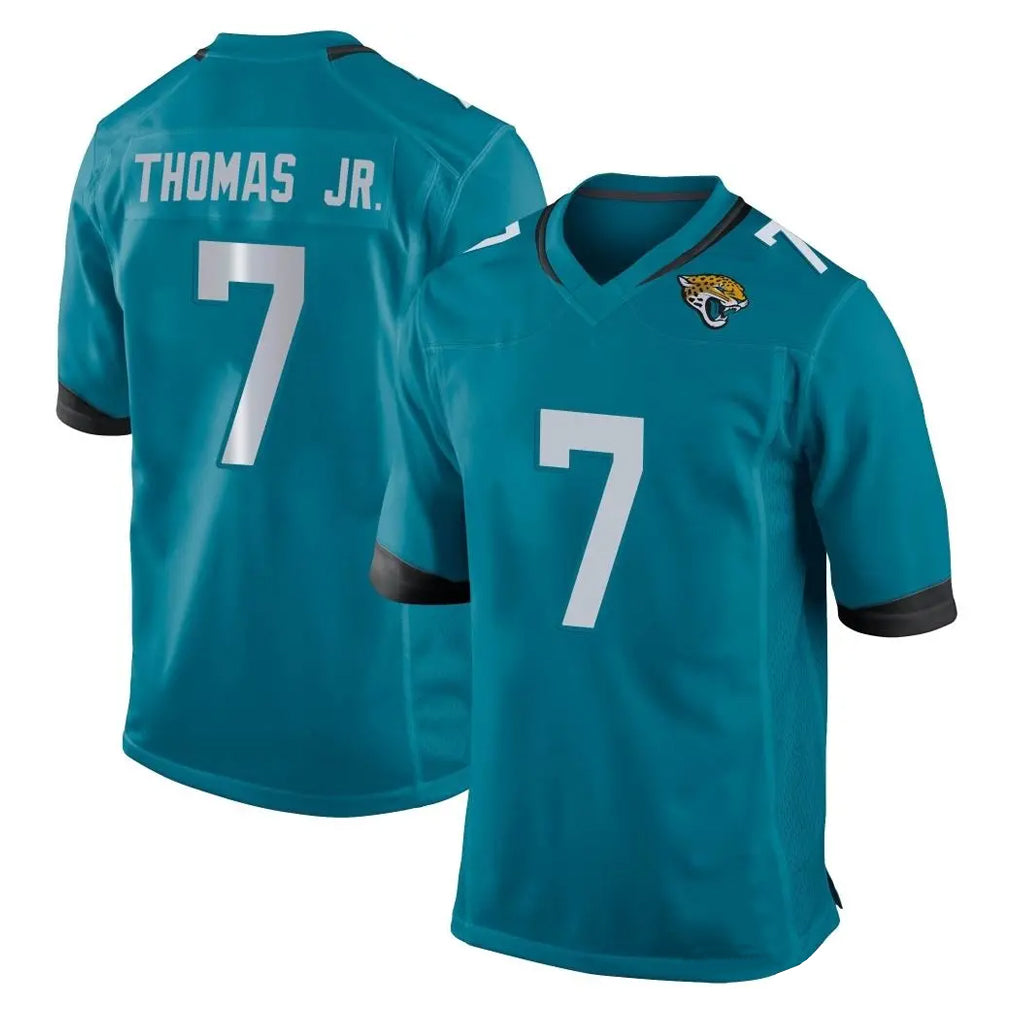 J.Jaguars #7 Brian Thomas Jr. Player Teal Home Game Edoa Stitched Jerseys