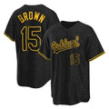 Athletics #15 Seth Brown Player Black Snake Skin City Home Game Edoa Stitched Jerseys
