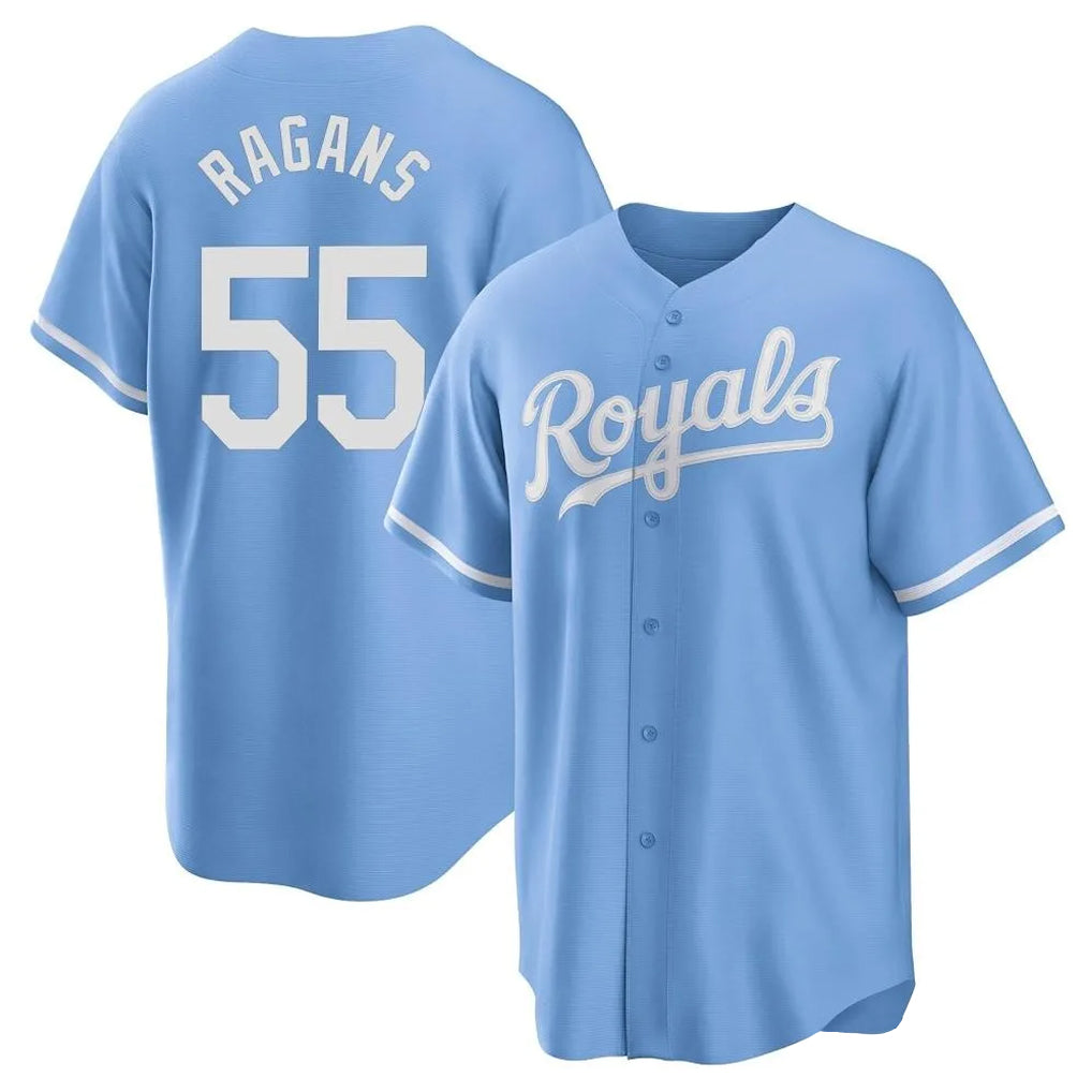 KC.Royals #55 Cole Ragans Player Light Blue Home Game Edoa Stitched Jerseys