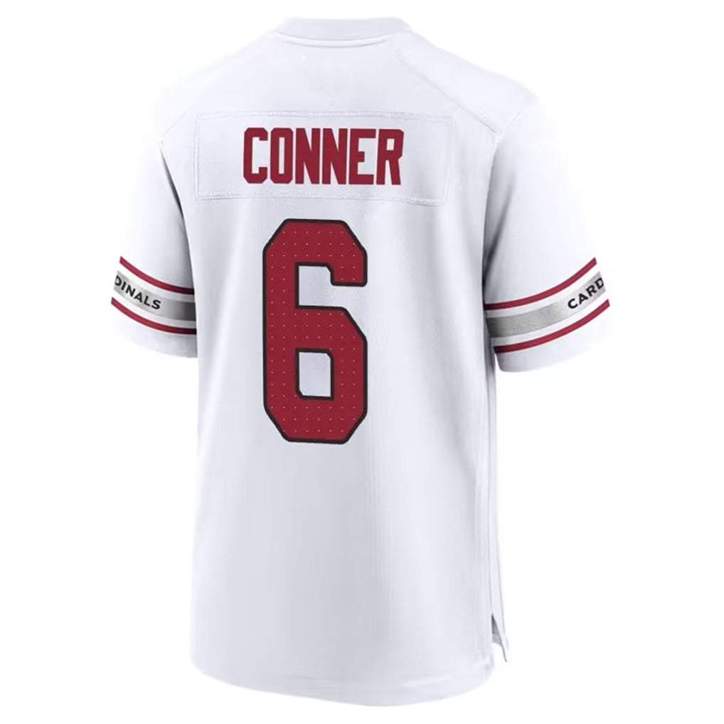 A.Cardinals #6 James Conner Player White Home Game Edoa Stitched Jerseys