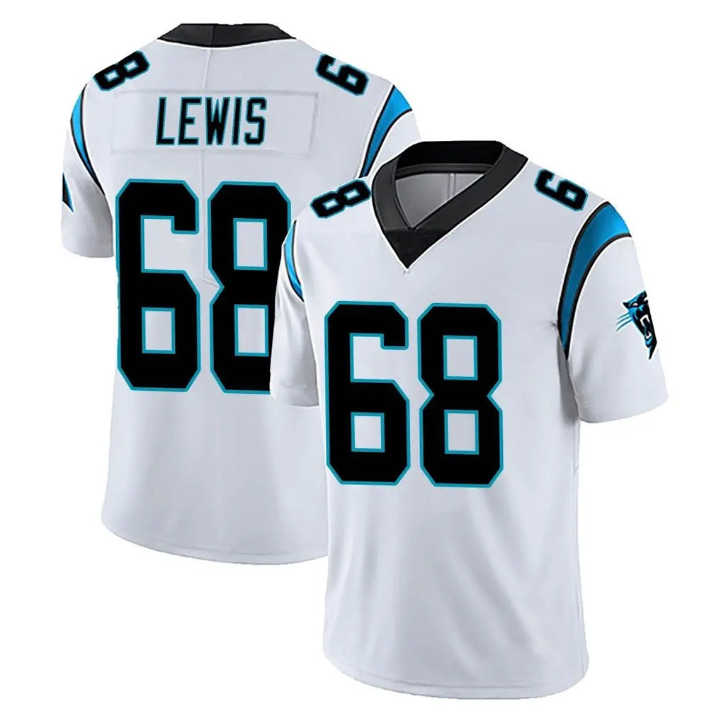 C.Panthers #68 Damien Lewis Player White Vapor Untouchable Limited Game Edoa Stitched Jerseys