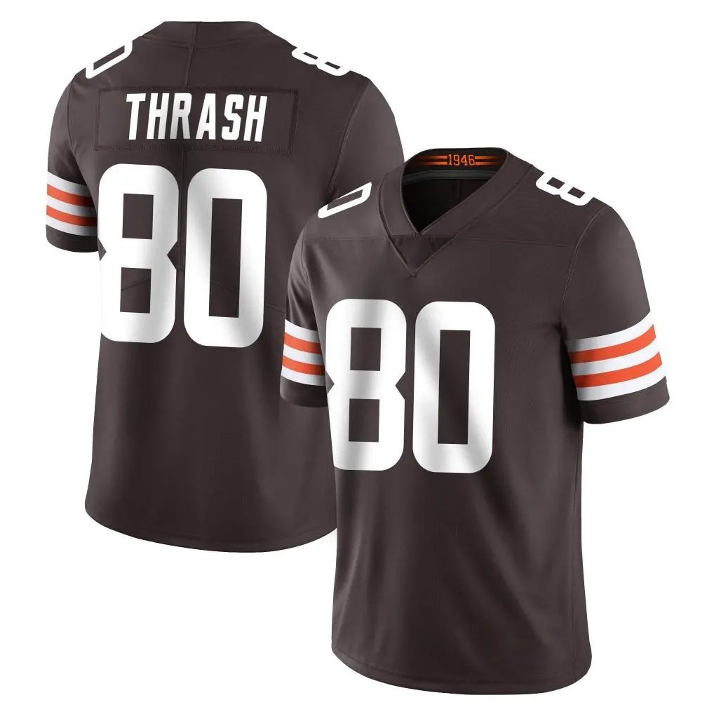 C.Browns #80 Jamari Thrash Player Brown Color Vapor Untouchable Limited Home Game Edoa Stitched Jerseys