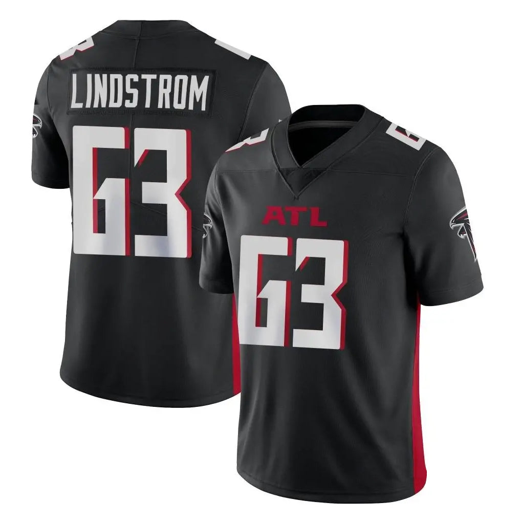 A.Falcons #63 Chris Lindstrom Player Black Vapor Untouchable Limited Home Game Edoa Stitched Jerseys