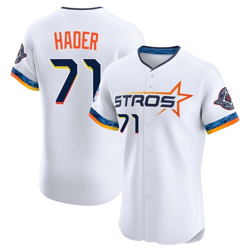 H.Astros #71 Josh Hader Player White City Connect Limited Elite Home Edoa Stitched Jerseys
