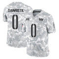 W.Commanders #0 Mike Sainristil Player Arctic Camo Limited Salute To Service Home Game Edoa Stitched Jerseys