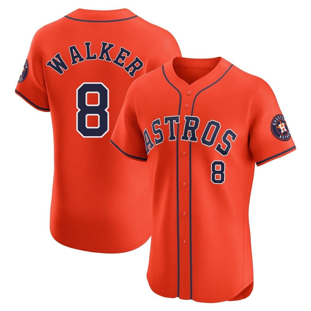 H.Astros #8 Christian Walker Player Orange Home Limited Elite Edoa Stitched Jerseys