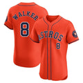 H.Astros #8 Christian Walker Player Orange Home Limited Elite Edoa Stitched Jerseys