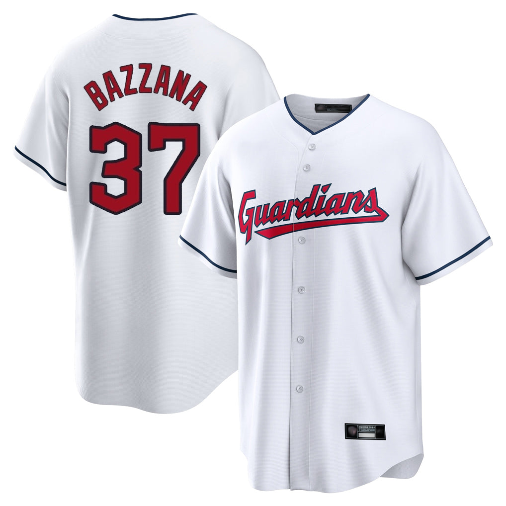 C.Guardians #37 Travis Bazzana Player White Home Game Edoa Stitched Jerseys