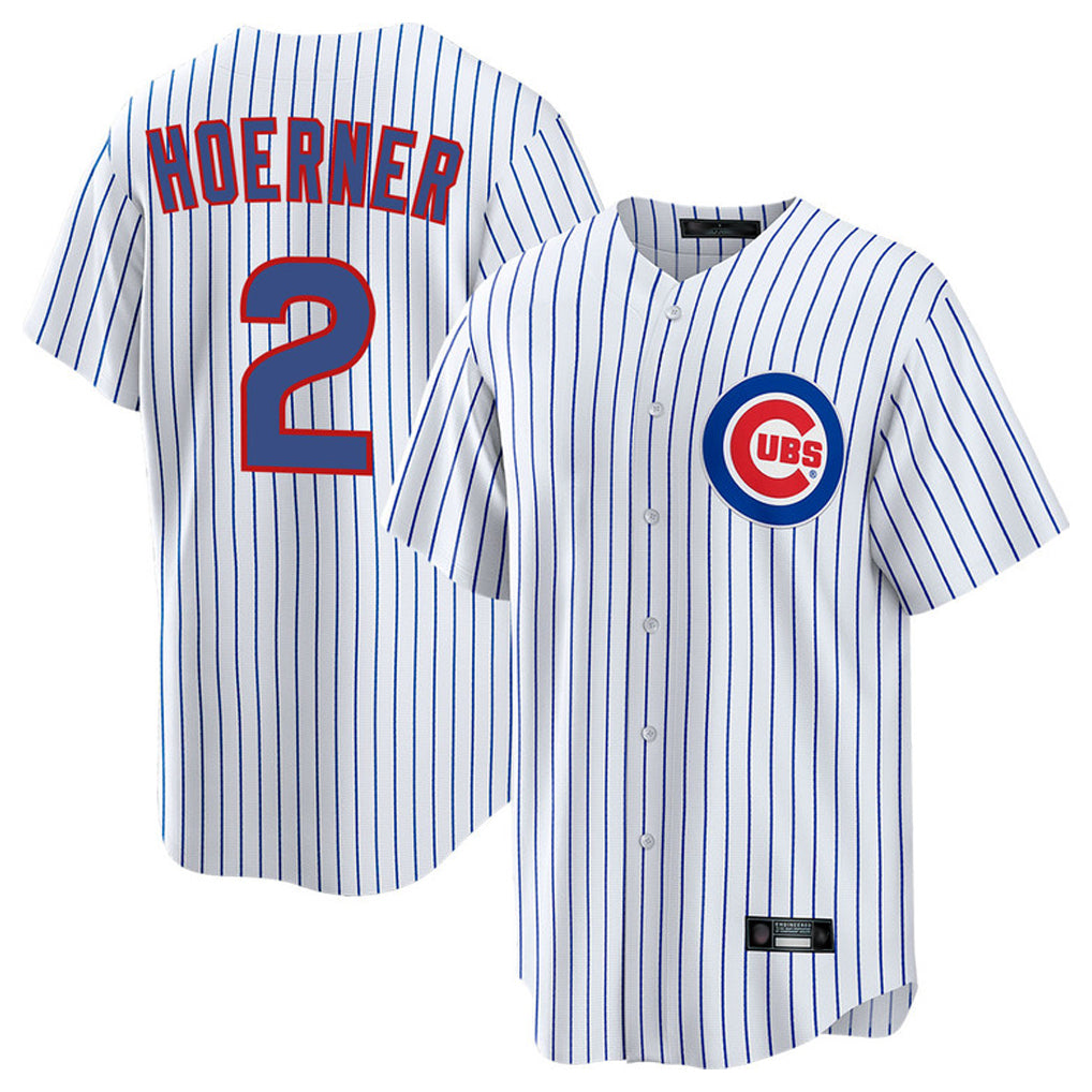 C.Cubs #2 Nico Hoerner Player White Game Home Edoa Stitched Jerseys