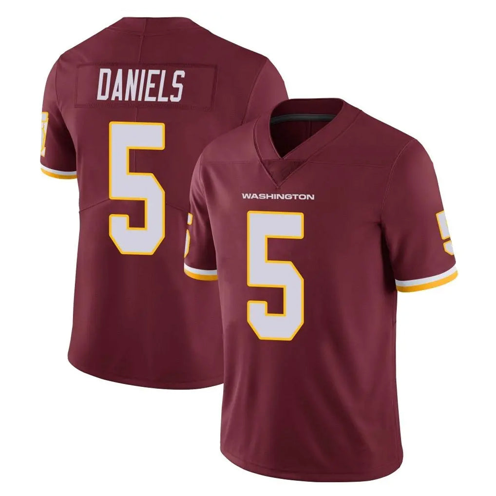W.Commanders #5 Jayden Daniels Player Burgundy Limited Team Color Vapor Untouchable Home Game Edoa Stitched Jerseys