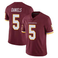 W.Commanders #5 Jayden Daniels Player Burgundy Limited Team Color Vapor Untouchable Home Game Edoa Stitched Jerseys