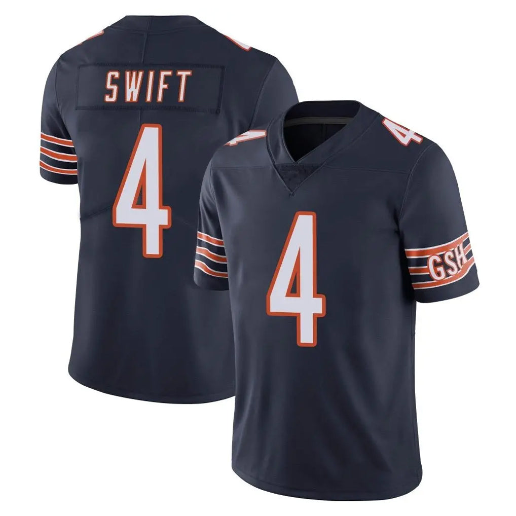 C.Bears #4 D'Andre Swift Player Navy Vapor Untouchable Limited Home Game Edoa Stitched Jerseys