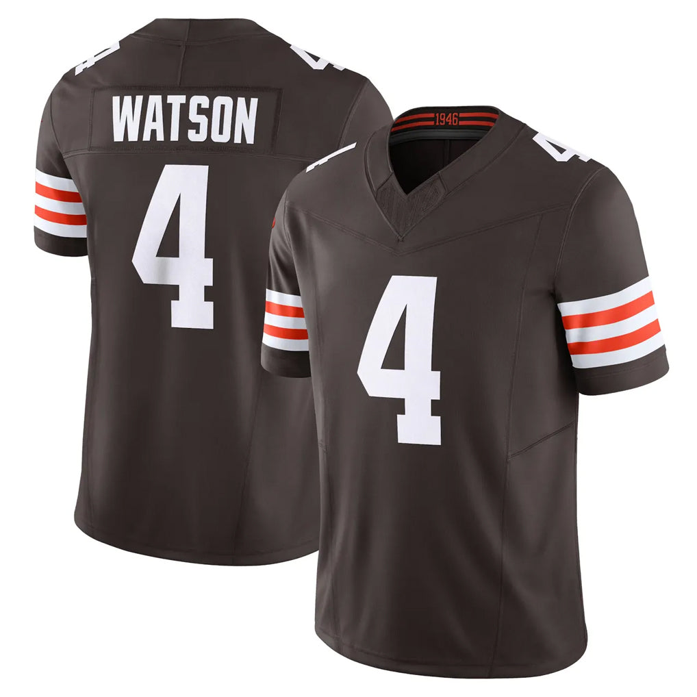 C.Browns #4 Deshaun Watson Player Brown Vapor F.U.S.E. Limited Home Game Edoa Stitched Jerseys