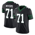 NY.Jets #71 Josh Myers Player Black Limited Legacy Vapor F.U.S.E. Home Game Edoa Stitched Jerseys