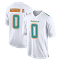 M.Dolphins #0 Ollie Gordon II Player White Fashion Home Game Edoa Stitched Jerseys