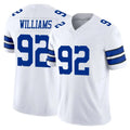 D.Cowboys #92 Quinnen Williams Player White Limited Vapor F.U.S.E. Home Game Edoa Stitched Jerseys