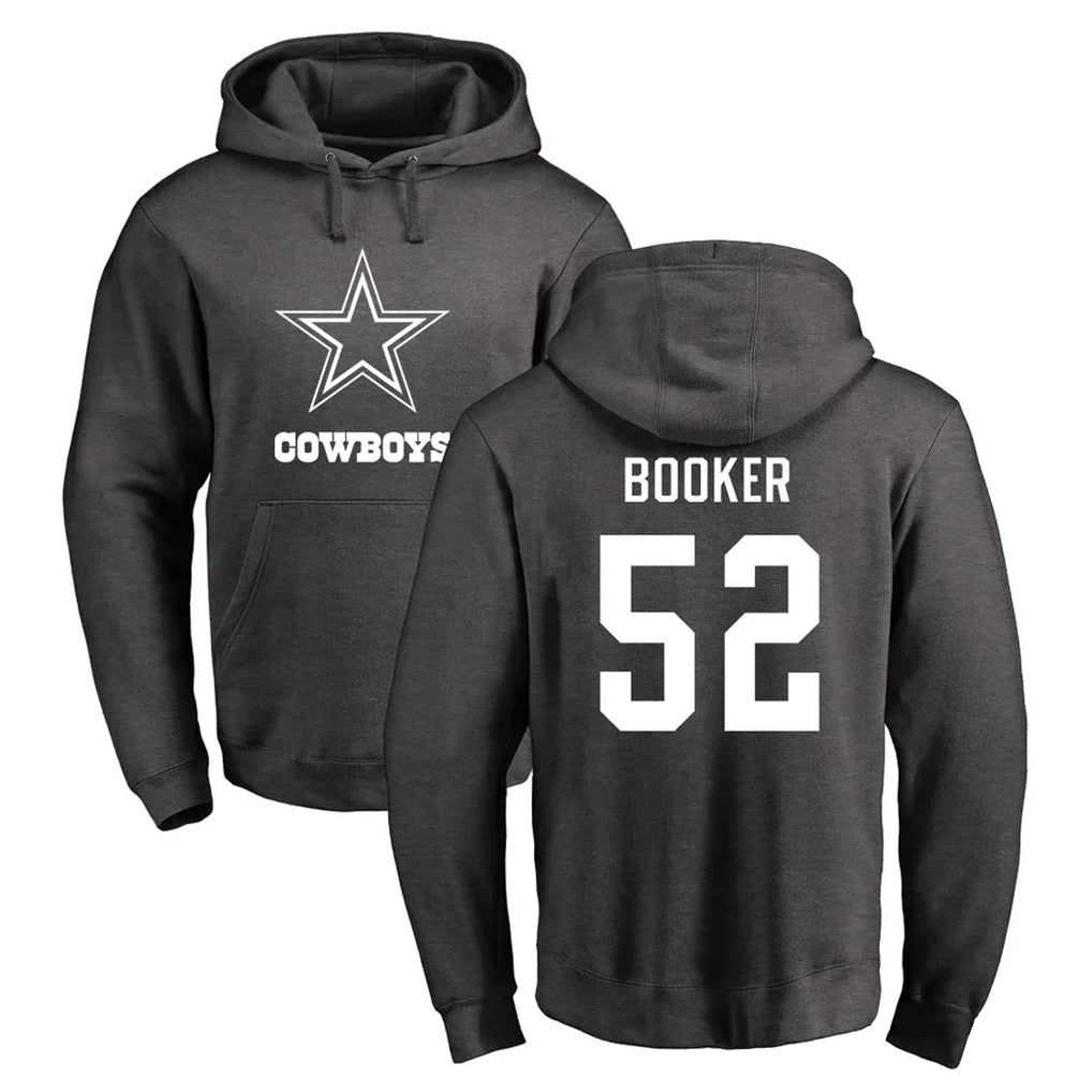 D.Cowboys #52 Tyler Booker Player Ash One Color Pullover Hoodie Limited Edoa Stitched Jerseys