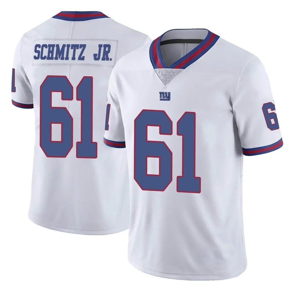 NY.Giants #61 John Michael Schmitz Jr. Player White Color Rush Home Game Edoa Stitched Jerseys