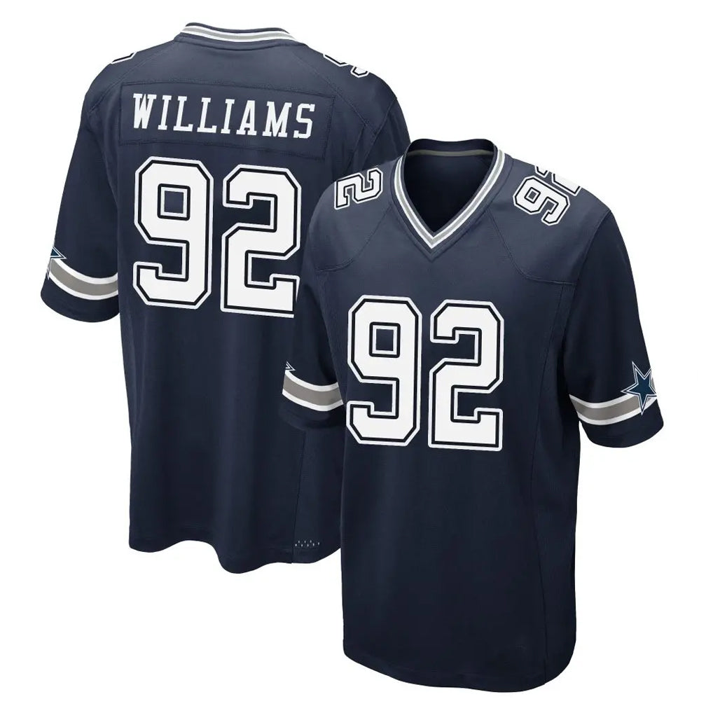 D.Cowboys #92 Quinnen Williams Player Navy Home Game Edoa Stitched Jerseys