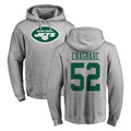 NY.Jets #52 Kingsley Enagbare Player Gray LOGO Pullover Hoodies Limited Game Edoa Stitched Jerseys