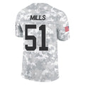C.Panthers #51 Sam Mills Player Arctic Camo Salute to Service Limited Game Edoa Stitched Jerseys