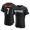 B.Orioles #7 Jackson Holliday Player Black City Connect Limited Elite Home Game Edoa Stitched Jerseys