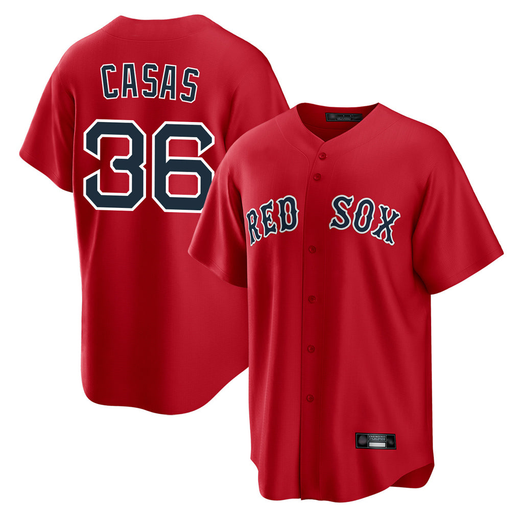 B.Red Sox #36 Triston Casas Player Red Home Game Edoa Stitched Jerseys
