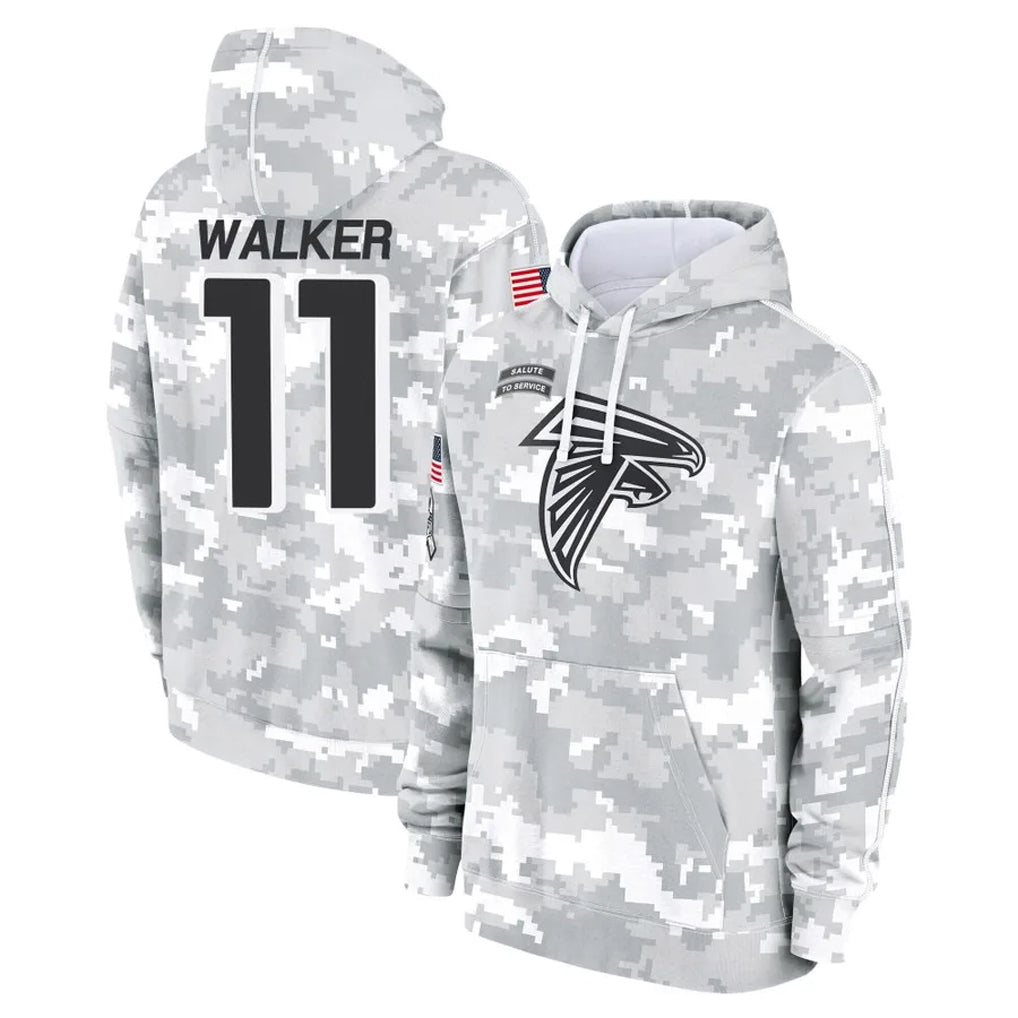 A.Falcons #11 Jalon Walker Player Arctic Camo Salute to Service Limited Hoodie Edoa Stitched Jerseys