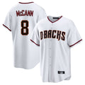 A.Diamondbacks #8 James McCann Player White Home Game Edoa Stitched Jerseys