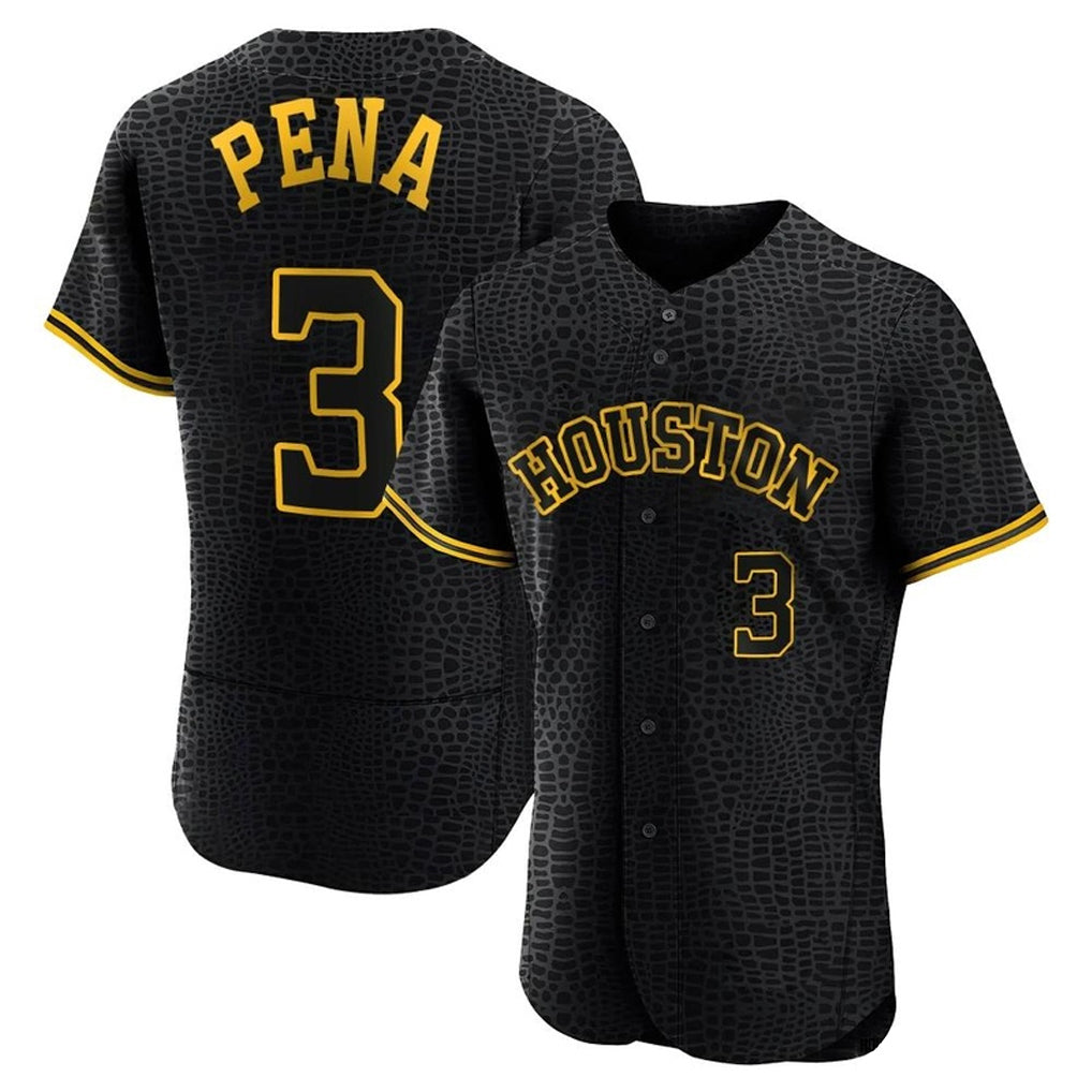 H.Astros #3 Jeremy Pe?a Player Snake Skin City Limited Elite Home Edoa Stitched Jerseys