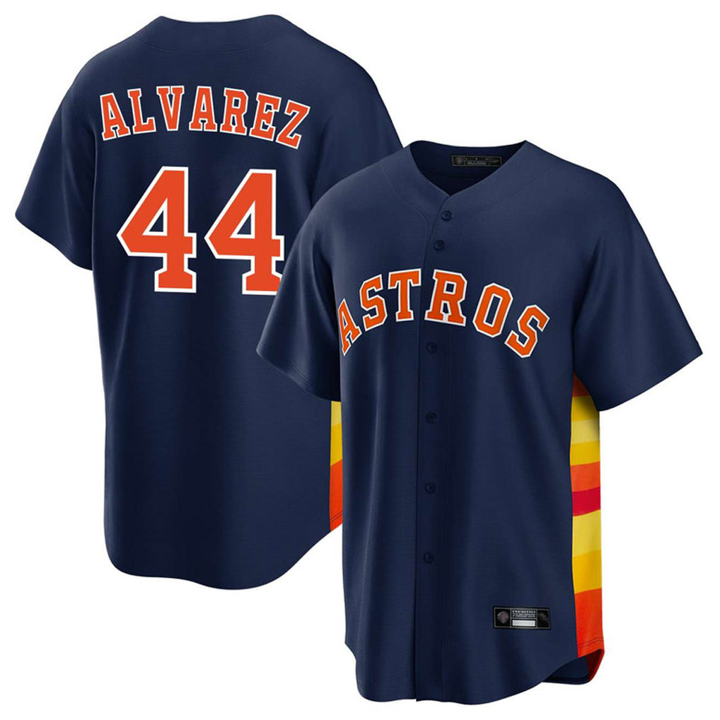 H.Astros #44 Yordan Alvarez Player Navy Home Game Edoa Stitched Jerseys