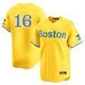 B.Red Sox #16 Jarren Duran Player Yellow Limited Home Game Edoa Stitched Jerseys