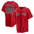 B.Red Sox #35 Garrett Crochet Player Red Home Game Edoa Stitched Jerseys