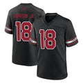 A.Cardinals #18 Marvin Harrison Jr. Player Black Alternate Game Edoa Stitched Jerseys