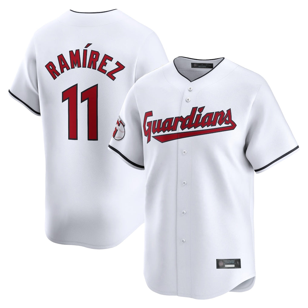 C.Guardians #11 Jose Ramirez Player White Limited Home Edoa Stitched Jerseys