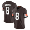 C.Browns #8 Dillon Gabriel Player Brown Color Vapor Untouchable Limited Home Game Edoa Stitched Jerseys