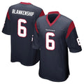 H.Texans #6 Reed Blankenship Player Navy Home Game Edoa Stitched Jerseys