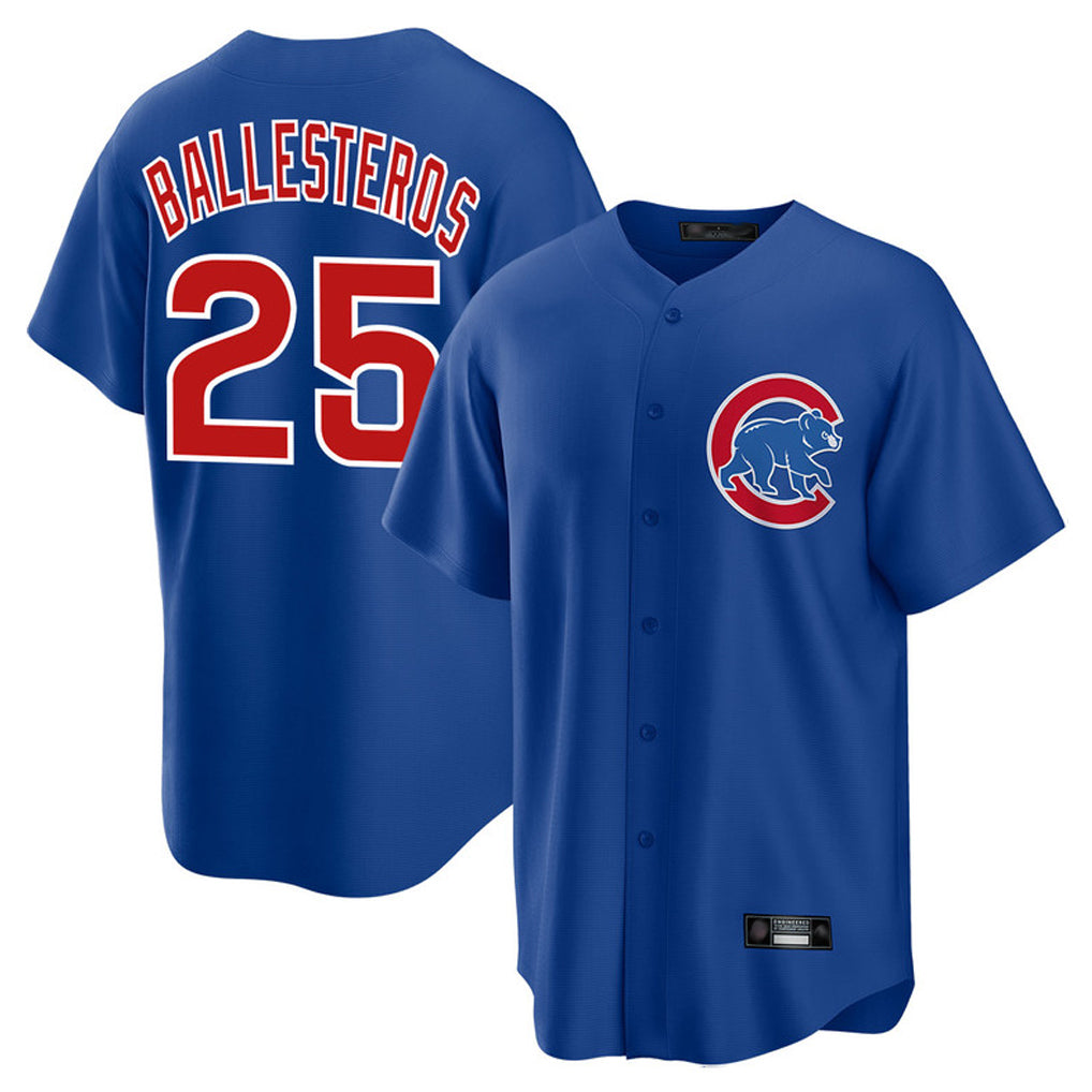 C.Cubs #25 Mois¨¦s Ballesteros Player Royal Home Game Edoa Stitched Jerseys