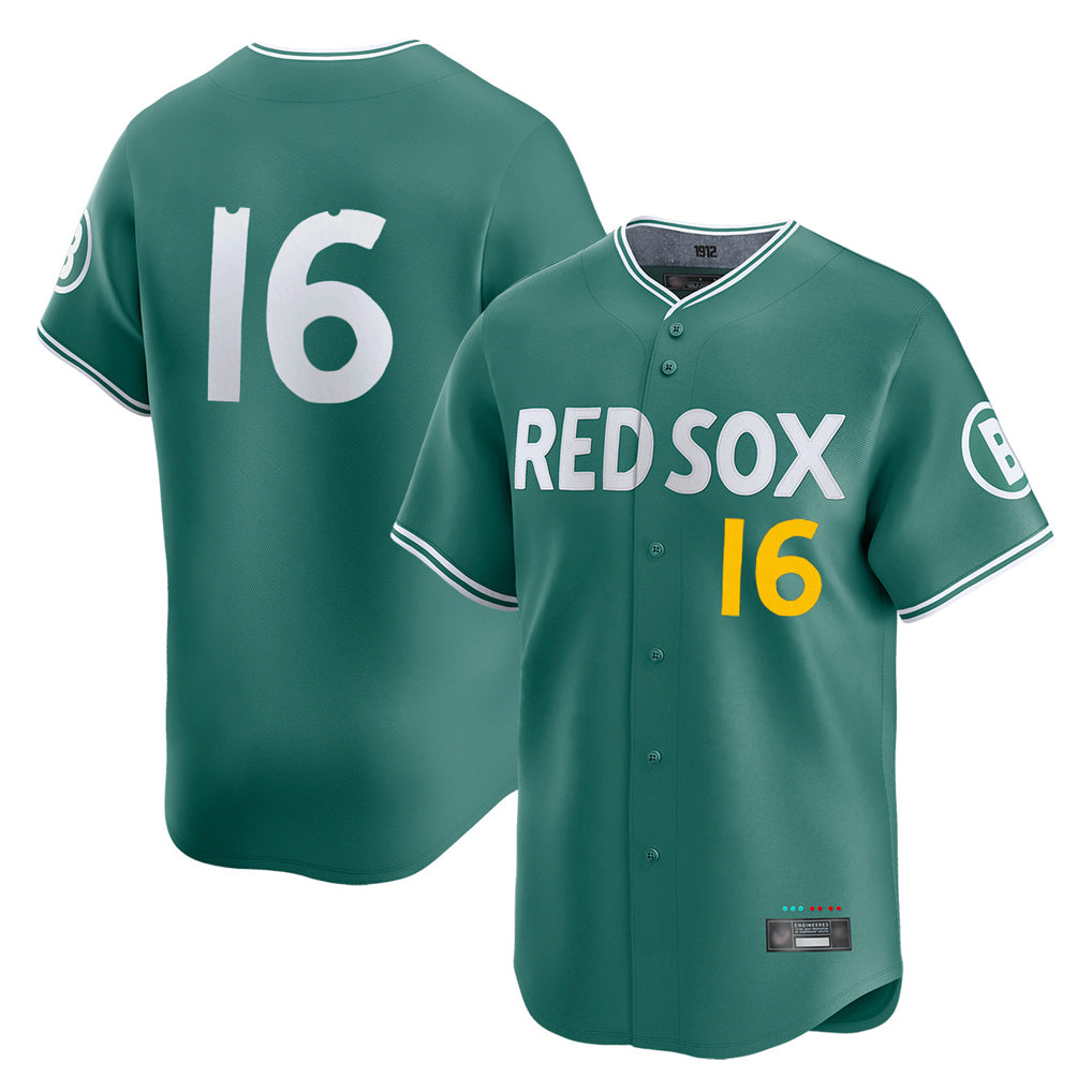 B.Red Sox #16 Jarren Duran Player Green City Connect Limited Home Game Edoa Stitched Jerseys