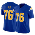 LA.Chargers #76 Joe Alt Player Royal Limited Vapor F.U.S.E. Home Game Edoa Stitched Jerseys