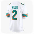 M.Dolphins #2 Malik Willis Player White Limited Home Game Edoa Stitched Jerseys